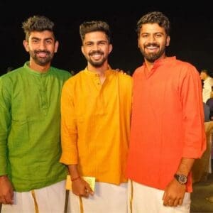 பிரபல CSK வீரருக்கு 'தமிழ்' முறைப்படி திருமண கொண்டாட்டம் : வேட்டி - சட்டையுடன் கலக்கும் வீரர்கள் 15 278833915 154476387042470 3028032007404786942 n