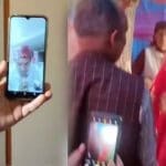 கனமழைக்கு மத்தியில் ஆன்லைன் திருமணம்!