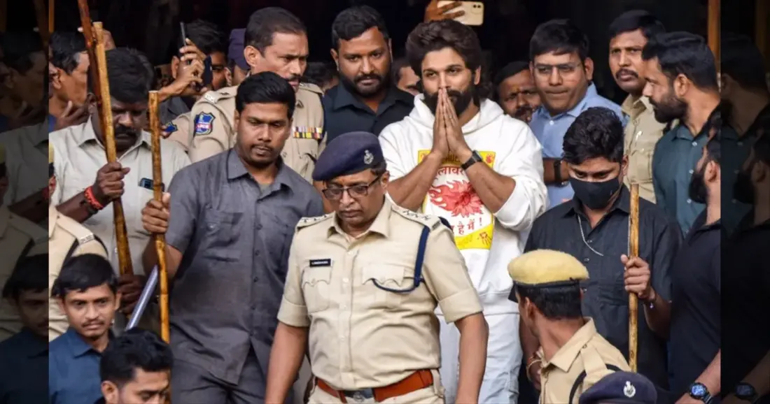புஷ்பா-2 விபத்து வழக்கு: அல்லு அர்ஜுன் 11-வது குற்றவாளியாகச் சேர்ப்பு! காவல்துறை குற்றப்பத்திரிகை தாக்கல். 1 allu arjun 25838