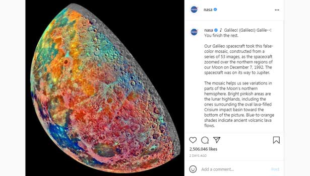 மிரளவைக்கும் நிலவு - புகைப்படத்தை வெளியிட்டது நாஸா 1 Moon Pic NASA