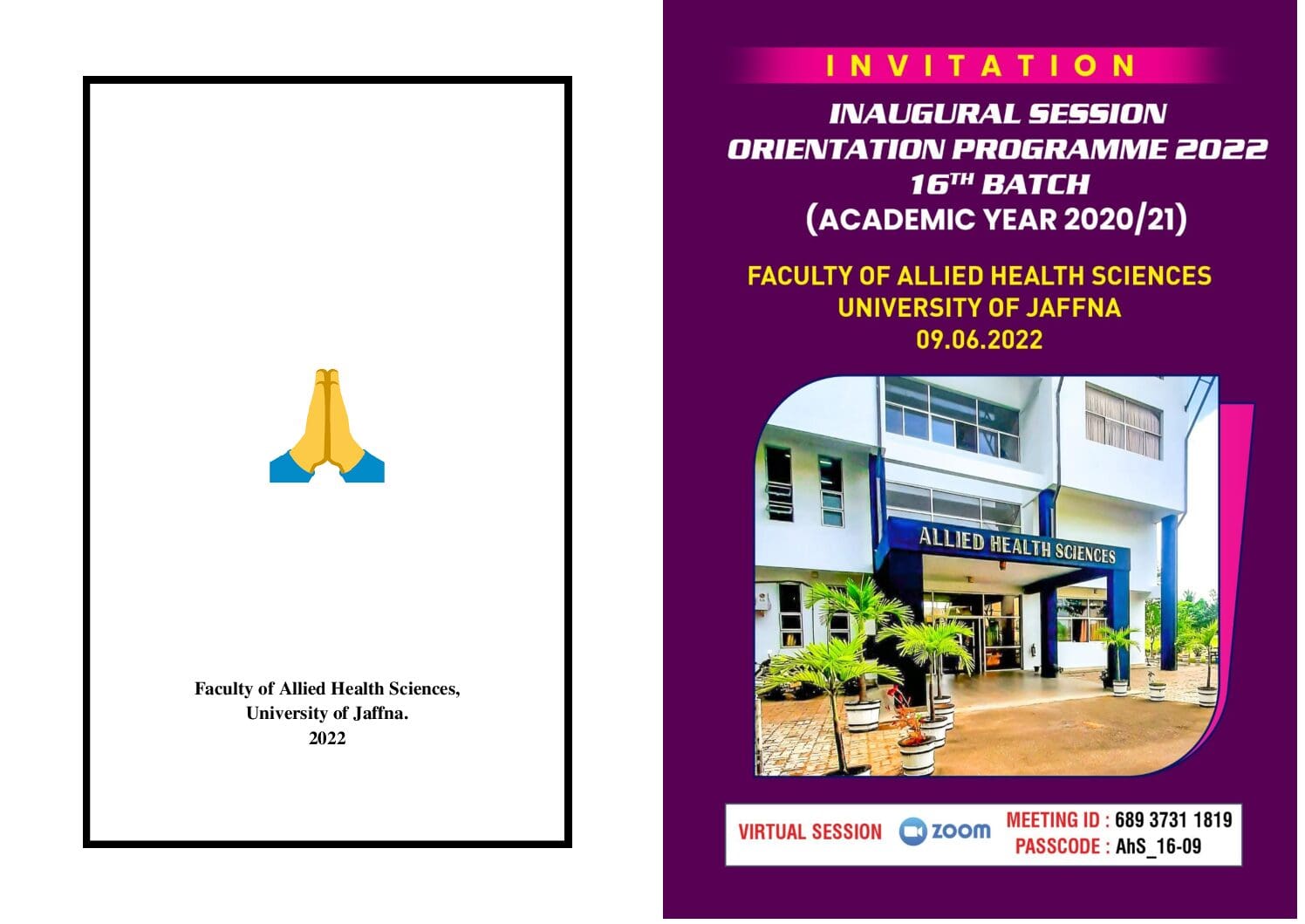 Invitation for orientation 2022 pdf