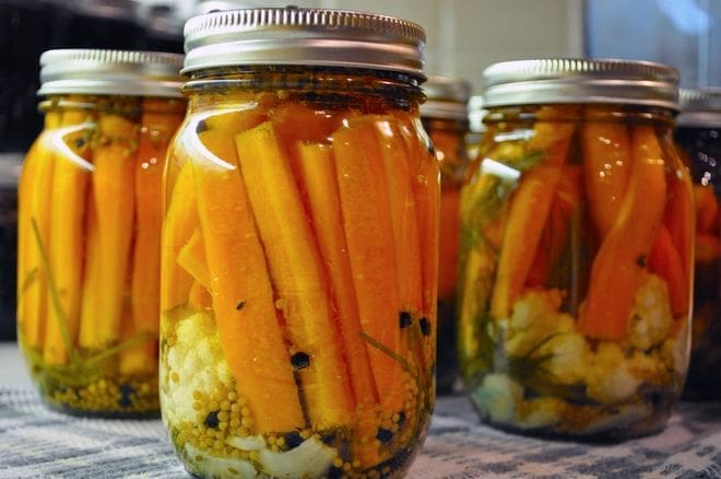 Spicy Cilantro Carrot Pickles