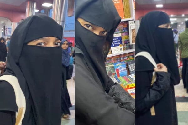 முகத்தை மறைத்து பர்தாவுடன் ரயில் நிலையம் வந்த தமிழ் நடிகை!